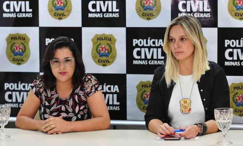 Delegadas Elenice Batista Ferreira e Renata Ribeiro Fagundes deram detalhes do caso(foto: Gladyston Rodrigues/EM/D.A. Press)