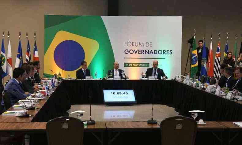 Reunio dos governadores eleitos acontece no Centro Internacional de Convenes do Brasil, em Braslia(foto: Ed Alves/CB/D.A Press)