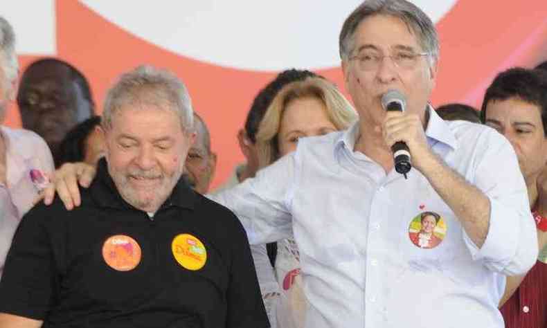 Lula e Fernando Pimentel foram mencionados durante o pronunciamento de Witzel(foto: Beto Magalhes/EM/D.A Press)