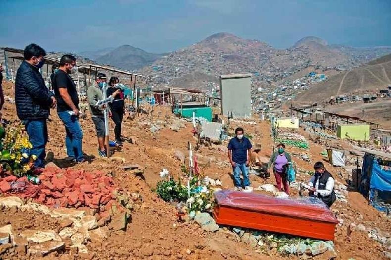 Mesmo com medidas rigorosas de restri��o, Peru teve explos�o de casos de covid-19(foto: Getty Images)