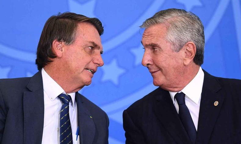 Bolsonaro e Collor durante conversa