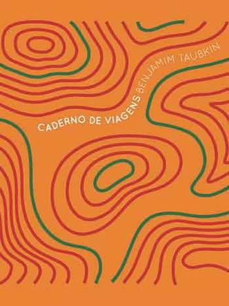 Capa do disco Cadernos de viagens tem linhas onduladas sobre fundo da cor laranja