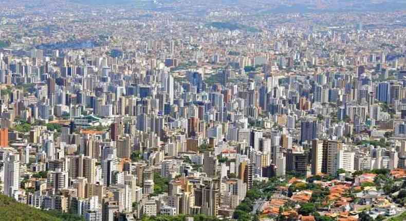 Imagem area da cidade de Belo Horizonte