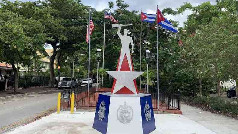 Monumento em homenagem a cubanos antisocialistas(foto: Ricardo Senra)