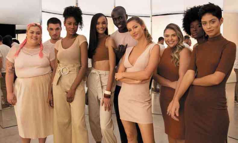 Gisele Bndchen posa com modelos plus size em campanha de O Boticrio(foto: Lu Prezia/divulgao)