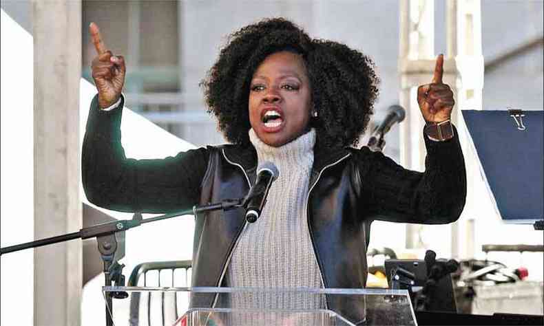 Ativista da causa dos negros nos Estados Unidos, a atriz Viola Davis referenciou a coragem da parlamentar do Psol (foto: Mark Ralston/AFP 20/1/18)