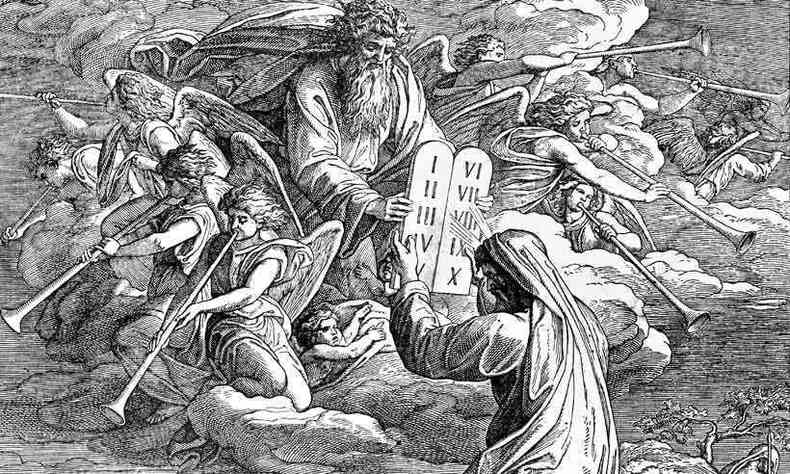 O deus hebraico  considerado escriba por ter ditado os 10 mandamentos para Moiss