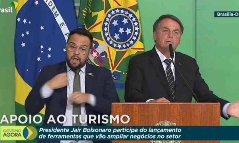 Bolsonaro falou durante evento promovido no Palcio do Planalto pelo Ministrio do Turismo para apresentar aes visando a desburocratizao do setor e a atrao de investimentos(foto: TV Brasil/Reproduo)