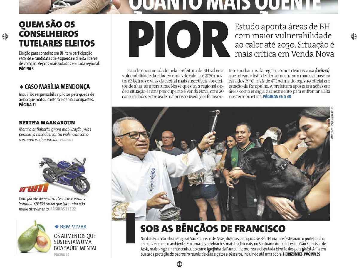 Confira a Capa do Jornal Estado de Minas do dia 10/08/2023