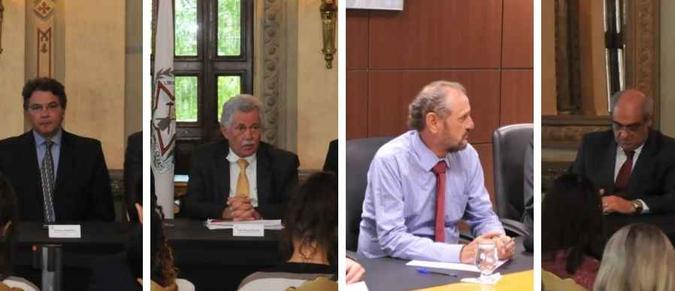Helvécio Magalhães, José Afonso Bicalho, Murilo Valadares e Marco Antônio Rezende estão entre os que ocupam cadeiras(foto: Jair Amaral e Ramon Lisboa) Helvécio Magalhães, José Afonso Bicalho, Murilo Valadares e Marco Antônio Rezende estão entre os que ocupam cadeiras(foto: Jair Amaral e Ramon Lisboa)