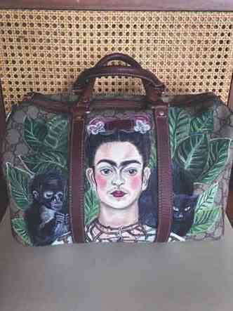 Frida Kahlo enfeitou a bolsa Gucci (foto: arquivo pessoal)