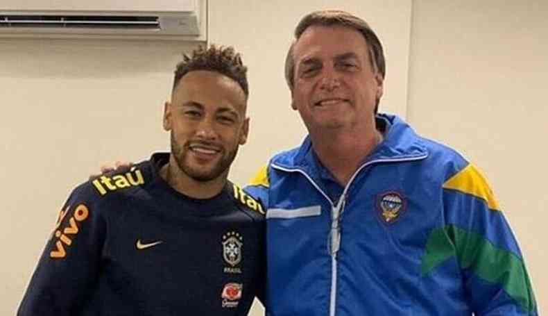 Neymar e presidente Jair Bolsonaro (PL)