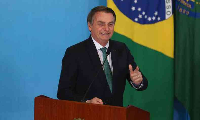 Bolsonaro pode continuar usando o slogan de campanha nas lives na internet(foto: Jose Cruz/Agncia Brasil )