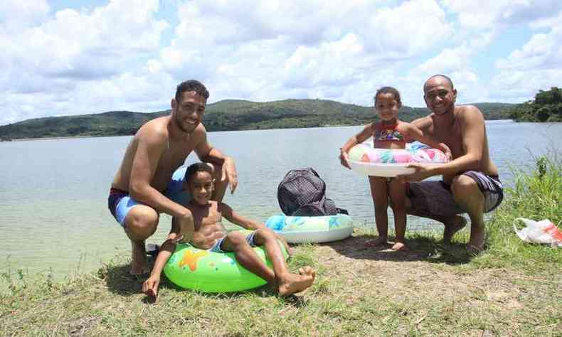 Renan Diniz com a filha, Lvia de Paula Diniz, e Renan Diniz, com o filho Samuel Izaac(foto: Edsio Ferreira/EM/D.A. Press)