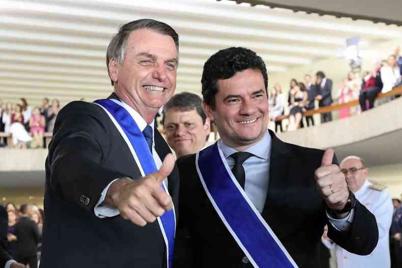 Bolsonaro e Moro, amigos em 2019