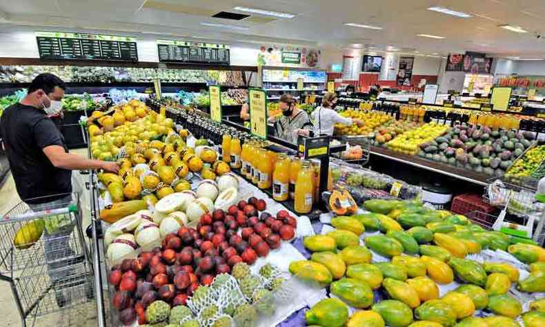 Consumidores tm percebido o aumento nos preos dos alimentos, e presso no atacado mostra necessidade de ao(foto: Tlio Santos/EM/D.A Press 25/1/21 )
