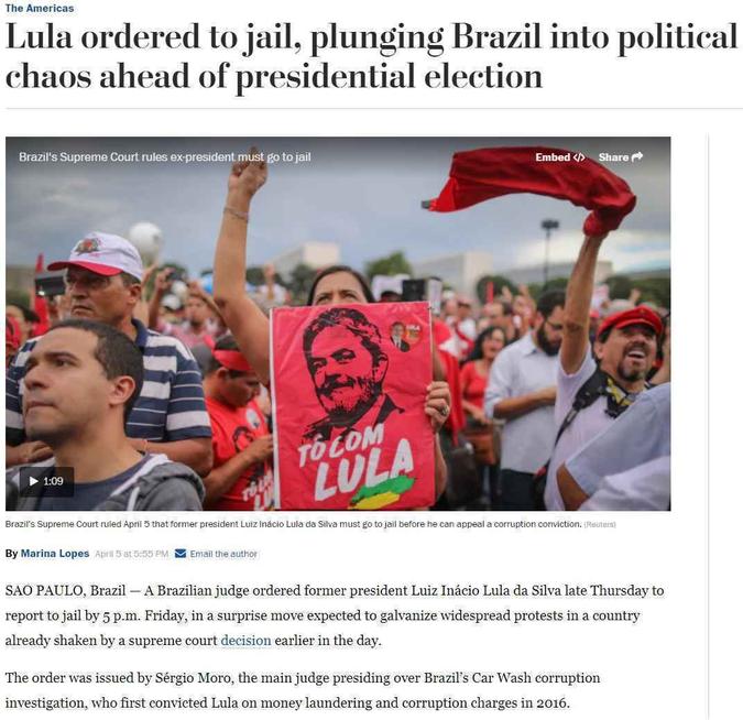 O americano Washington Post disse que pedido de prisão horas após julgamento no STF esfriou manifestações(foto: Reprodução) O americano Washington Post disse que pedido de prisão horas após julgamento no STF esfriou manifestações(foto: Reprodução)