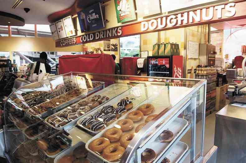 A Krispy Kreme Doughnuts, rede americana de rosquinhas, tambm integra o portflio da Jab Holdings(foto: Nicholas Kamm/AFP %u2013 6/5/16 )