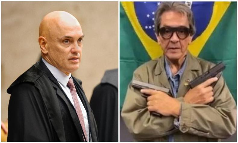 A esquerda, Alexandre de Moraes ministro do STF. A direita, Roberto Jefferson ex-deputado federal