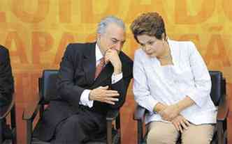 Durante 1 hora e 15 minutos, Temer e Dilma conversaram sobre a crise econmica e amenidades, como literatura (foto: Wilson Dias/ABR - 07/12/15)