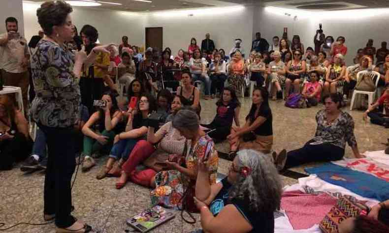 Dilma est em Belo Horizonte desde essa quinta-feira, onde participou de homenagem feita por bordadeiras(foto: Divulgao)