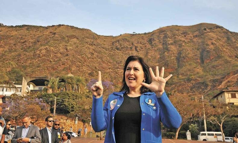 Em passagem por BH ontem, Simone Tebet destacou Dia da Amazônia e compromisso com Minas e o Brasil(foto: Alexandre Guzanshe/EM/D.A Press) Em passagem por BH ontem, Simone Tebet destacou Dia da Amazônia e compromisso com Minas e o Brasil