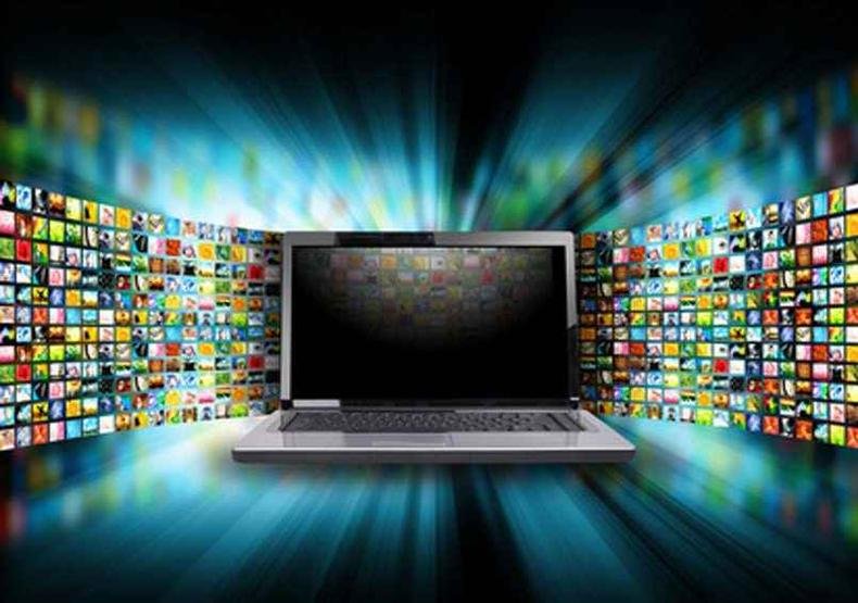 Tela de computador e diversas op��es para acessar