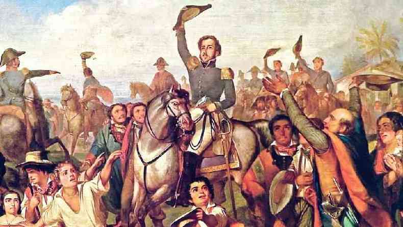 Quadro de Franois-Ren Moreaux que retrata a proclamao da independncia brasileira