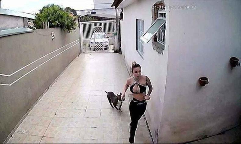 Imagem de câmera de segurança registra Camila escapando do atentado contra ela 