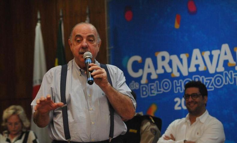 Coletiva com o prefeito de Belo Horizonte, Fuad Noman e o presidente da Belotur, Gilberto Castro, onde foi apresentado o balanço do Carnaval de Belo Horizonte(foto: Leandro Couri /EM/D.A Press) Coletiva com o prefeito de Belo Horizonte, Fuad Noman e o presidente da Belotur, Gilberto Castro, apresentam o balanco do Carnaval de Belo Horizonte 2023