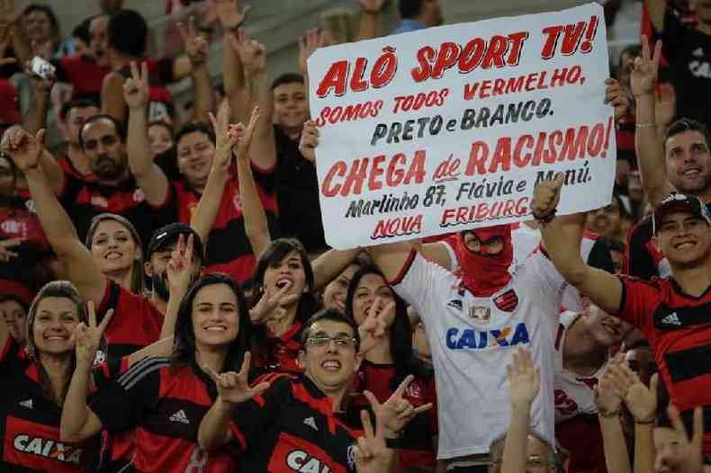 Torcedores do Flamengo no estádio