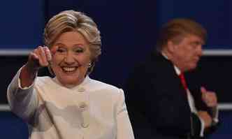 Hillary Clinton e Donald Trump em debate realizado em Las Vegas(foto: Paul J. Richards / AFP)