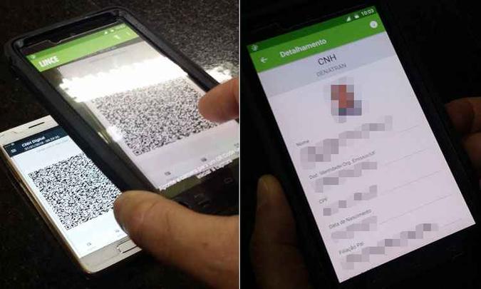 Órgãos fiscalizadores e comércio poderão conferir autenticidade do documento por meio de um leitor de QR Code instalado em outro aparelho(foto: Cristiane Silva/EM/DA Press) Órgãos fiscalizadores e comércio poderão conferir autenticidade do documento por meio de um leitor de QR Code instalado em outro aparelho(foto: Cristiane Silva/EM/DA Press)