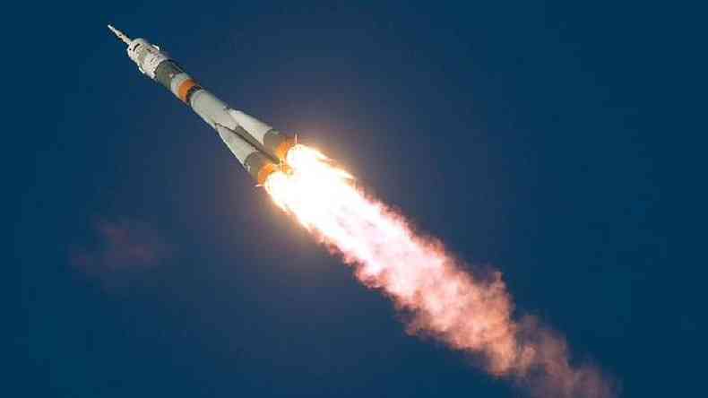 Um foguete russos Soyuz