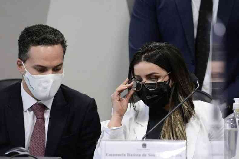 Emanuela Medradas afirmou que data da primeira nota fiscal da compra da Covaxin  22 de maro(foto: Pedro Frana/Agncia Senado)