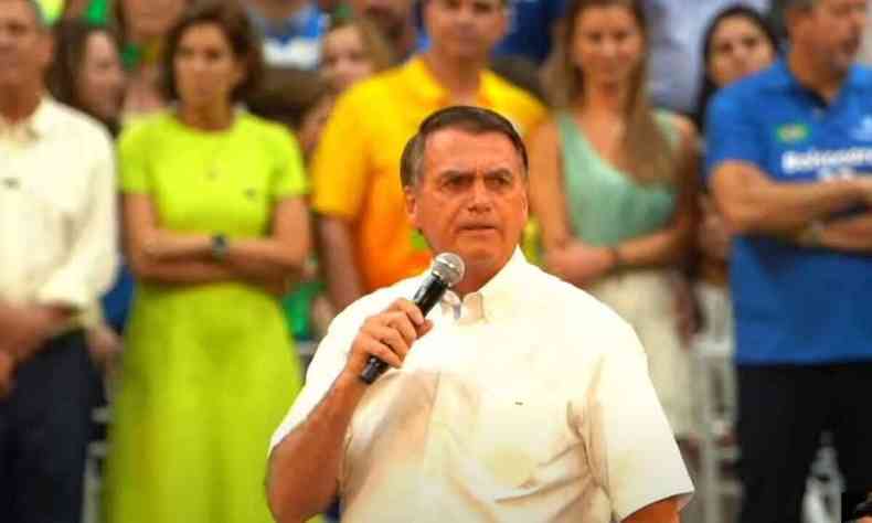 Presidente Jair Bolsonaro discursa em lanamento de campanha pela reeleio