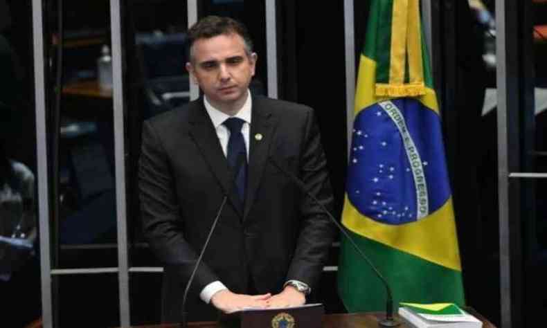 Presidente do Senado, Rodrigo Pacheco alegou a seus pares que feriado de quarta-feira (21/4) complicaria a presena dos senadores (foto: Ed Alves/CB/D.A Press)