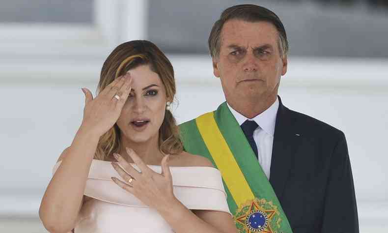 O momento foi registrado e compartilhado na conta oficial da primeira-dama(foto: Marcelo Camargo/Agncia Brasil)