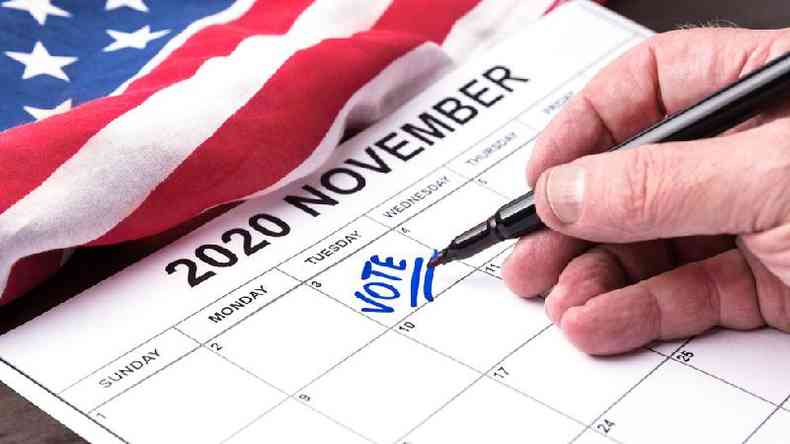 O dia 3 de novembro foi o ltimo dia para votar nas eleies dos Estados Unidos. Mas no  a nica data-chave para definir o prximo presidente do pas(foto: Getty Images)