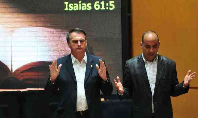 Bolsonaro compareceu a culto evanglico na ltima vez em que esteve em BH