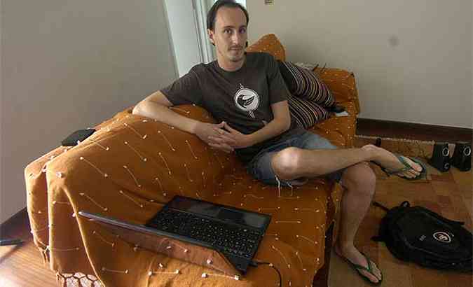 O espanhol Pablo Pita da Veiga alugou um apartamento no Centro de BH(foto: Cristina Horta/EM/D.A Press)