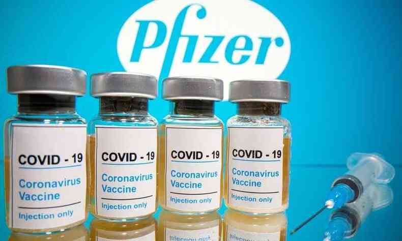 O imunizante da Pfizer sobrevive apenas cinco dias em refrigeradores comuns, com temperatura entre 2C e 8C(foto: PFIZER/Reproduo)