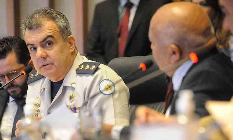 Coronel Jorge Eduardo Naime dando depoimento a Comisso Parlamentar de Inqurito dos Atos Antidemocrticos