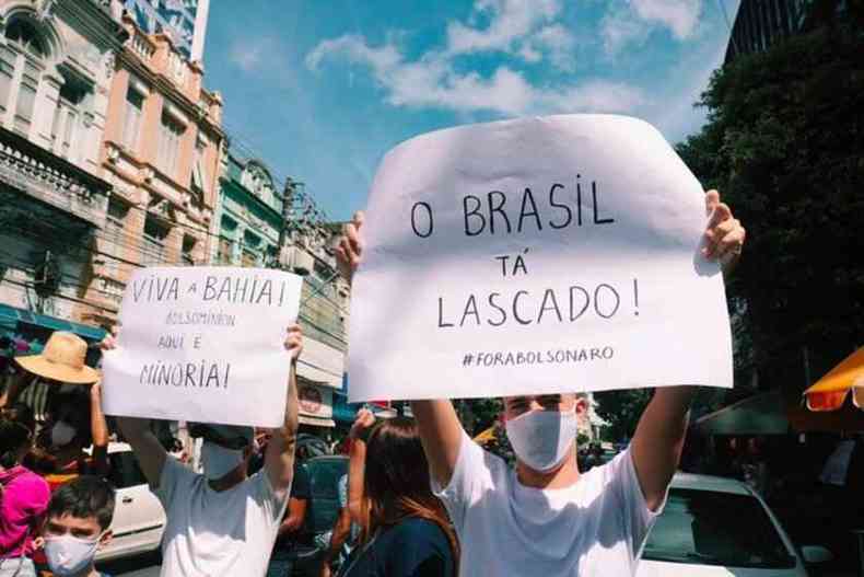 Os protestos foram realizados em diversas cidades do Brasil(foto: Twitter/Reproduo)