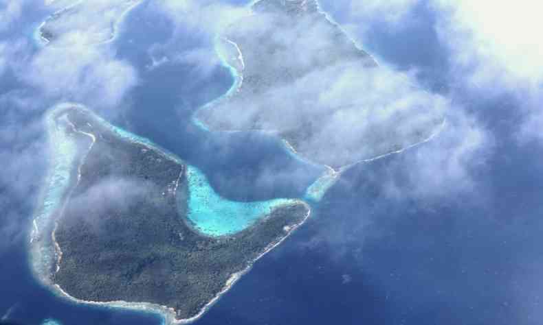 Vista aérea do arquipélago das Ilhas Salomão