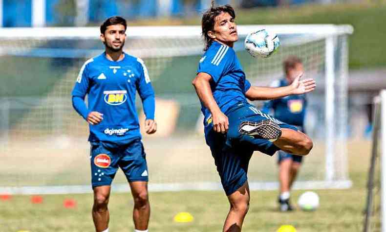 Marcelo Moreno  a esperana de gols no ataque Celeste na nova fase do clube, que enfrenta dificuldades(foto: Bruno Haddad/Cruzeiro )