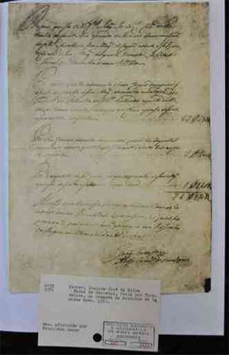 Documento original emitido por Tiradentes, no caso tratando do acerto de contas na patrulha do Caminho Novo, em 1781, que faz parte do acervo(foto: Gladyston Rodrigues/EM/DA Press)