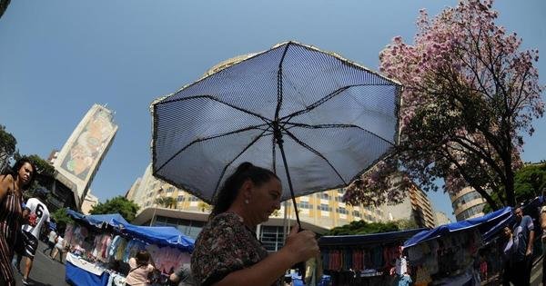  BH tem máxima de 32°C com chuva 