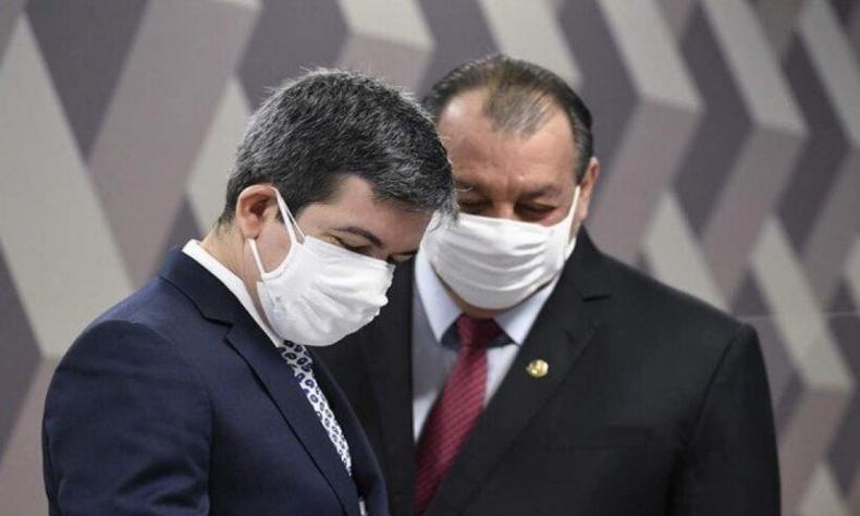 Senadores Randolfe Rodrigues e Omar Aziz, que foram vice e presidente da CPI da COVID 