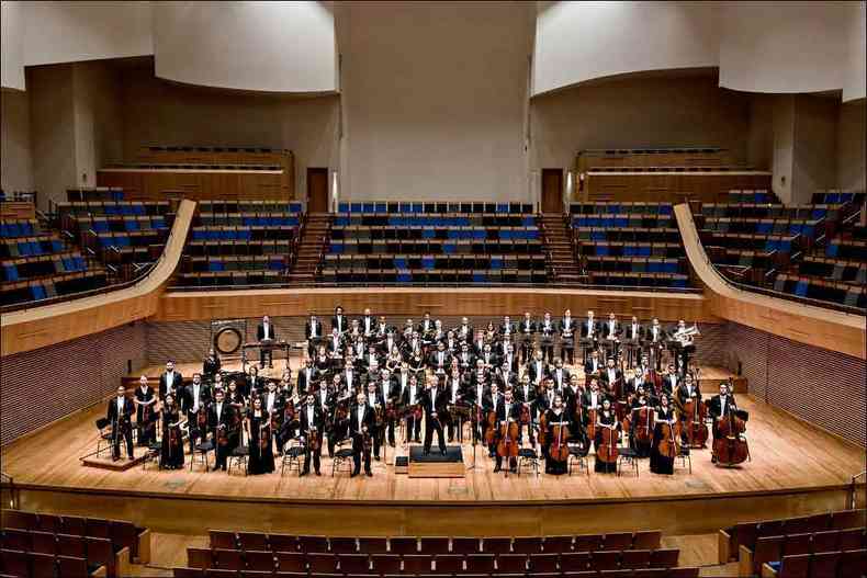 Orquestra Filarmnica de Minas Gerais abre a temporada de 2019 com o arrojado projeto de gravar toda a obra sinfnica de Mahler (foto: Bruna Brando/divulgao)